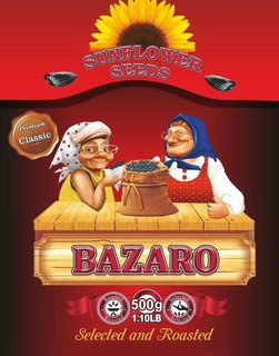 SUNFLOWER SEEDS PREMIUM *** CLASSIC *** CLASSIC BAZARO ROASTED ROASTED 500G 1.10 LB SELECTED SELECTED SELECTED AND ROASTED trademark