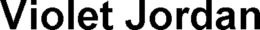 VIOLET JORDAN trademark
