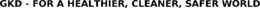 GKD - FOR A HEALTHIER, CLEANER, SAFER WORLD trademark