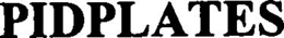 PIDPLATES trademark
