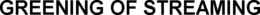 GREENING OF STREAMING trademark