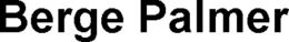 BERGE PALMER trademark