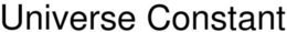 UNIVERSE CONSTANT trademark