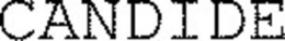 CANDIDE trademark