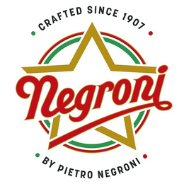CRAFTED SINCE 1907 NEGRONI BY PIETRO NEGRONI trademark