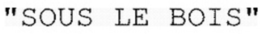 "SOUS LE BOIS" trademark