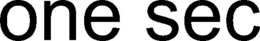 ONE SEC trademark