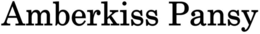 AMBERKISS PANSY trademark