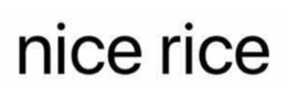 NICE RICE trademark