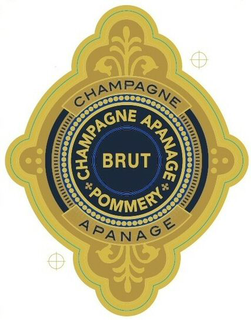 CHAMPAGNE CHAMPAGNE APANAGE BRUT POMMERY APANAGE trademark