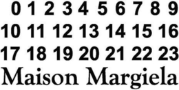 0 1 2 3 4 5 6 7 8 9 10 11 12 13 14 15 16 17 18 19 20 21 22 23 MAISON MARGIELA trademark