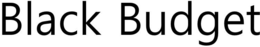 BLACK BUDGET trademark