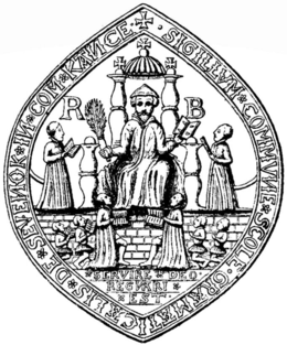 SIGILLUM COMMUNE SCOLE GRAMMATICALIS DE SEVENOK IN COM KANCE R B SERVIRE DEO REGNARI EST trademark