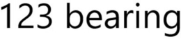 123 BEARING trademark