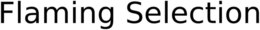 FLAMING SELECTION trademark