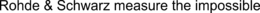 ROHDE & SCHWARZ MEASURE THE IMPOSSIBLE trademark
