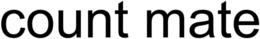 COUNT MATE trademark