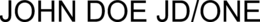 JOHN DOE JD/ONE trademark