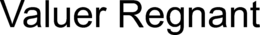 VALUER REGNANT trademark