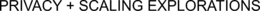 PRIVACY + SCALING EXPLORATIONS trademark