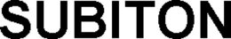 SUBITON trademark