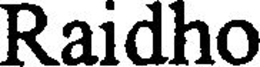 RAIDHO trademark