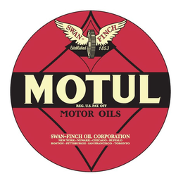 SWAN-FINCH ESTABLISHED 1853 MOTUL REG. U.S. PAT.OFF MOTOR OILS SWAN-FINCH OIL CORPORATION NEW YORK - NEWARK - CHICAGO - BUFFALOBOSTON - PITTSBURGH - SAN FRANCISCO - TORONTO trademark