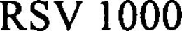 RSV 1000 trademark