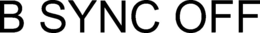 B SYNC OFF trademark