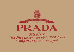 BREVETTO DELLA REAL CASA PRADA MILANO VIA MANZONI 19 GALLERIA V. E. 63-65 VALIGERIE OGGETTI DI LUSSO trademark