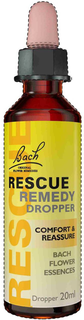 RESCUE BACH ORIGINAL FLOWER REMEDIES RESCUE REMEDY DROPPER COMFORT & REASSURE BACH FLOWER ESSENCES DROPPER 20ML trademark