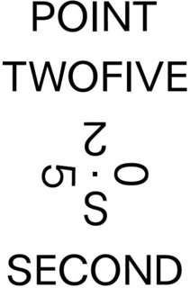 POINT TWOFIVE 025S SECOND trademark