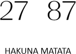 27 87 HAKUNA MATATA trademark