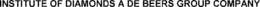INSTITUTE OF DIAMONDS A DE BEERS GROUP COMPANY trademark