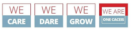 WE CARE WE DARE WE GROW WE ARE ONE CACEIS trademark