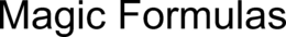 MAGIC FORMULAS trademark