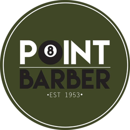 POINT 8 BARBER EST 1953 trademark