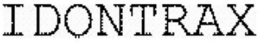 IDONTRAX trademark