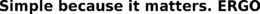 SIMPLE BECAUSE IT MATTERS. ERGO trademark