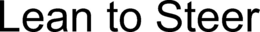 LEAN TO STEER trademark