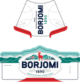 FROM GEORGIAN MOUNTAINS - BORJOMI 1890 - GEORGIAN NATURAL MINERAL WATER trademark