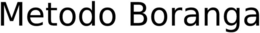 METODO BORANGA trademark
