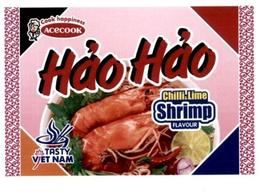 HảO HảO COOK HAPPINESS ACECOOK TASTY VIET NAM CHILLI & LIME SHRIMP FLAVOUR trademark