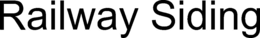 RAILWAY SIDING trademark