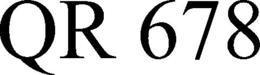 QR 678 trademark