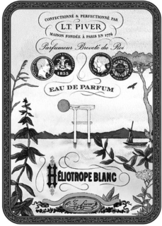 HELIOTROPE BLANC CONFECTIONNÉ & PERFECTIONNÉ PAR L.T. PIVER MAISON FONDÉE À PARIS EN 1774 PARFUMEUR BREVETé DU ROI EAU DE PARFUM trademark