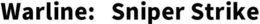 WARLINE: SNIPER STRIKE trademark
