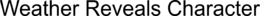 WEATHER REVEALS CHARACTER trademark