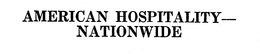AMERICAN HOSPITALITY-NATION WIDE trademark