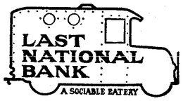 LAST NATIONAL BANK A SOCIABLE EATERY trademark